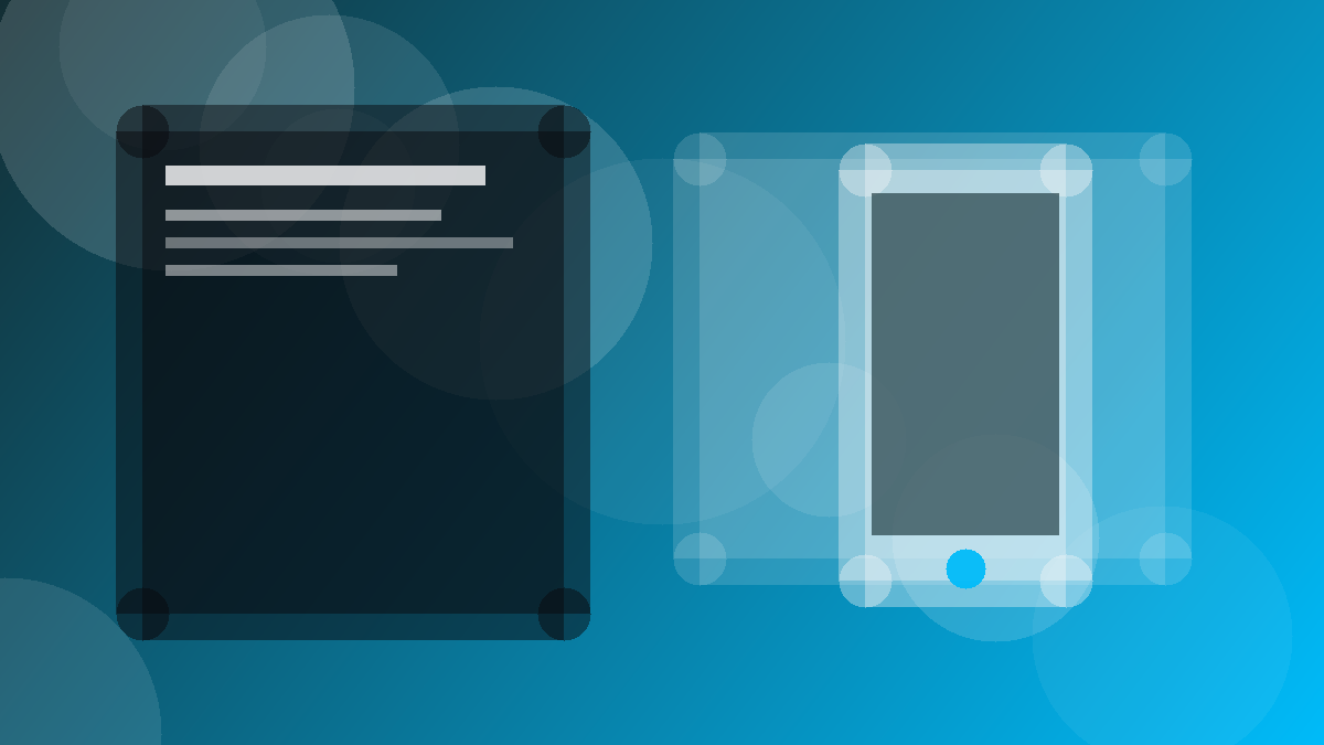 Mobile app development screens illustration